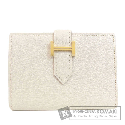 HERMES エルメス ベアン ゴールド金具 カードケース シェーブル レディース 中古
