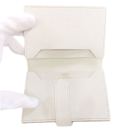 HERMES エルメス ベアン ゴールド金具 カードケース シェーブル レディース 中古