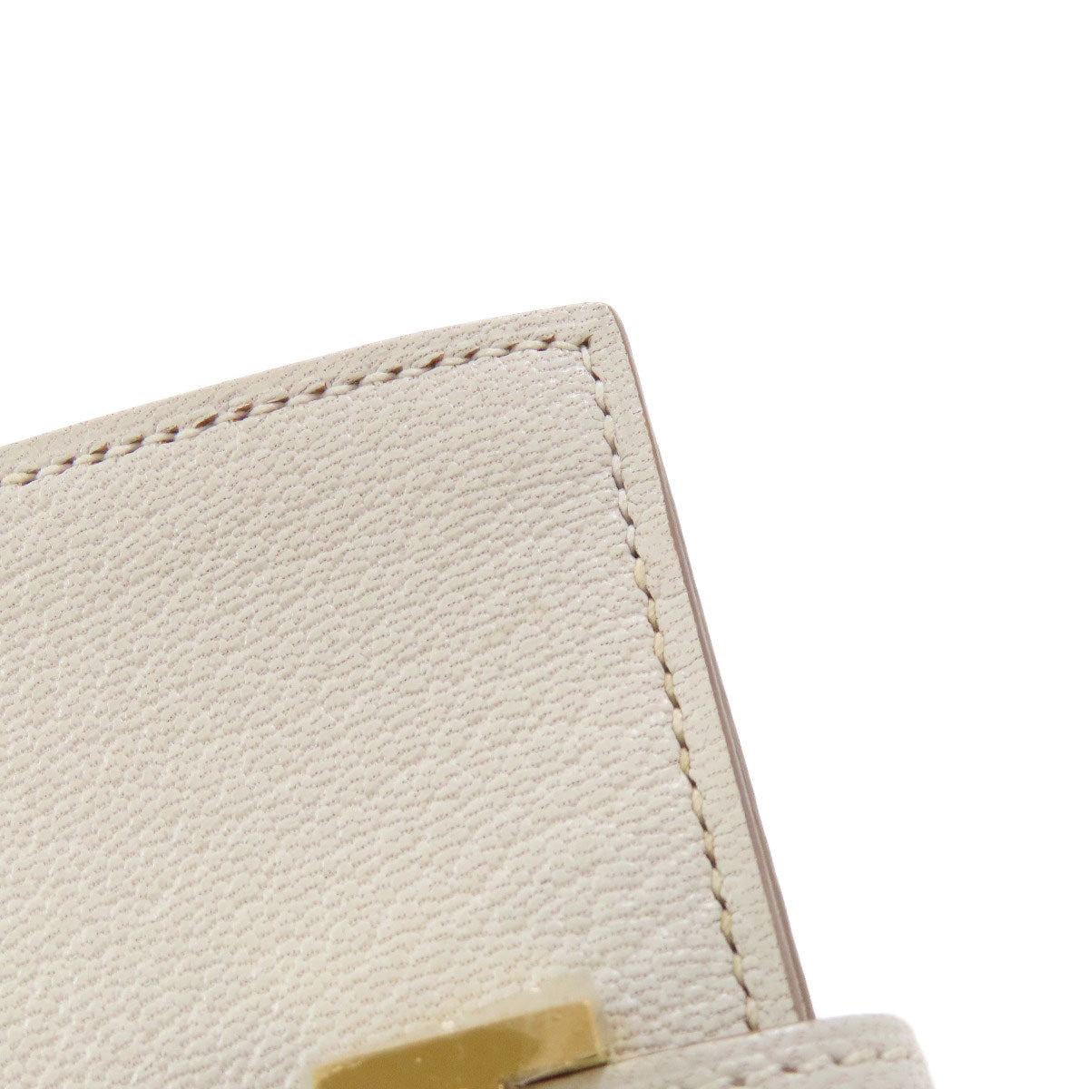 HERMES エルメス ベアン ゴールド金具 カードケース シェーブル レディース 中古