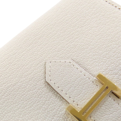 HERMES エルメス ベアン ゴールド金具 カードケース シェーブル レディース 中古