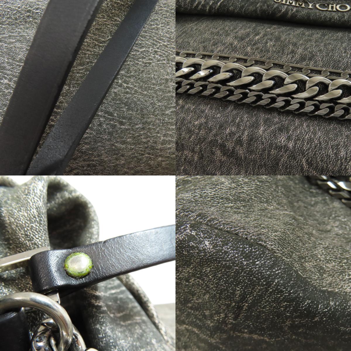 Jimmy Choo ジミーチュウ バイカーチェーン トートバッグ レザー レディース 中古