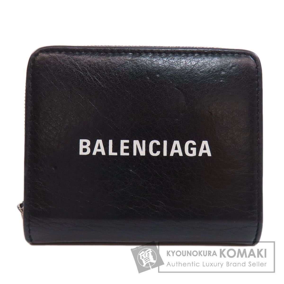 BALENCIAGA バレンシアガ 551933 エブリデイ 二つ折り財布（小銭入れあり） レザー レディース 中古
