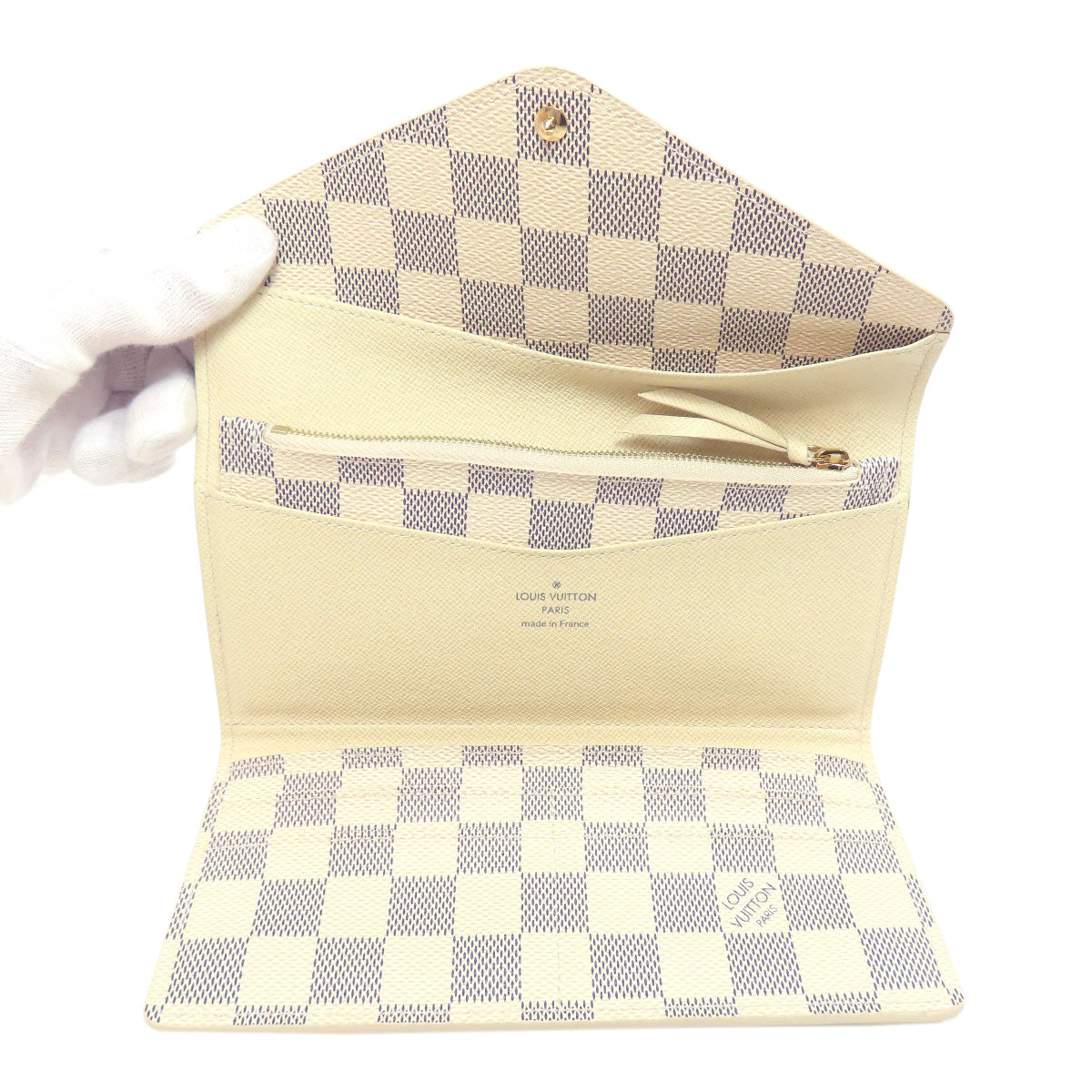 LOUIS VUITTON ルイヴィトン M63020 ポルトフォイユ ジョゼフィーヌ 二つ折り財布（小銭入れあり） ダミエキャンバス レディース 中古