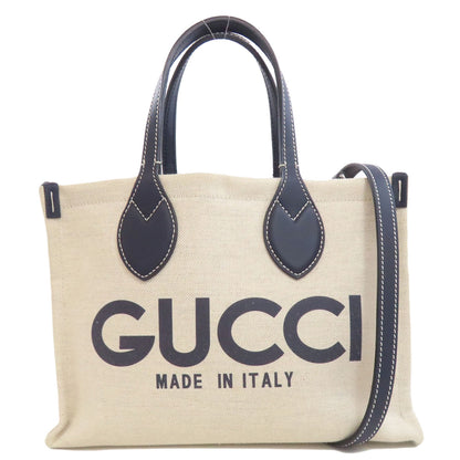 GUCCI グッチ 772144 日本限定 GUCCI プリント ミニ 2WAY ハンドバッグ キャンバス レディース 中古