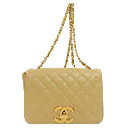 CHANEL シャネル チェーンショルダー マトラッセ ゴールド金具 ショルダーバッグ ラムスキン レディース 中古