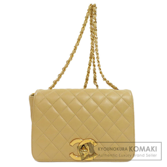 CHANEL シャネル チェーンショルダー マトラッセ ゴールド金具 ショルダーバッグ ラムスキン レディース 中古