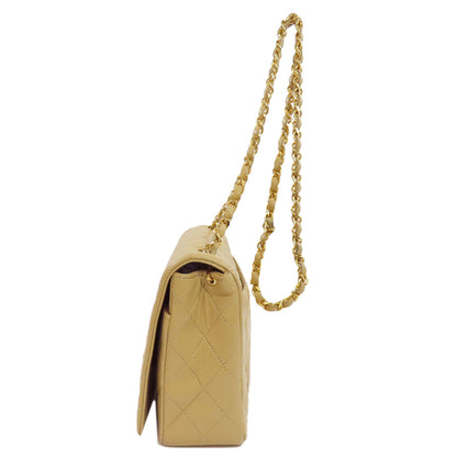 CHANEL シャネル チェーンショルダー マトラッセ ゴールド金具 ショルダーバッグ ラムスキン レディース 中古