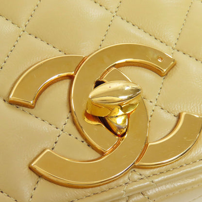 CHANEL シャネル チェーンショルダー マトラッセ ゴールド金具 ショルダーバッグ ラムスキン レディース 中古