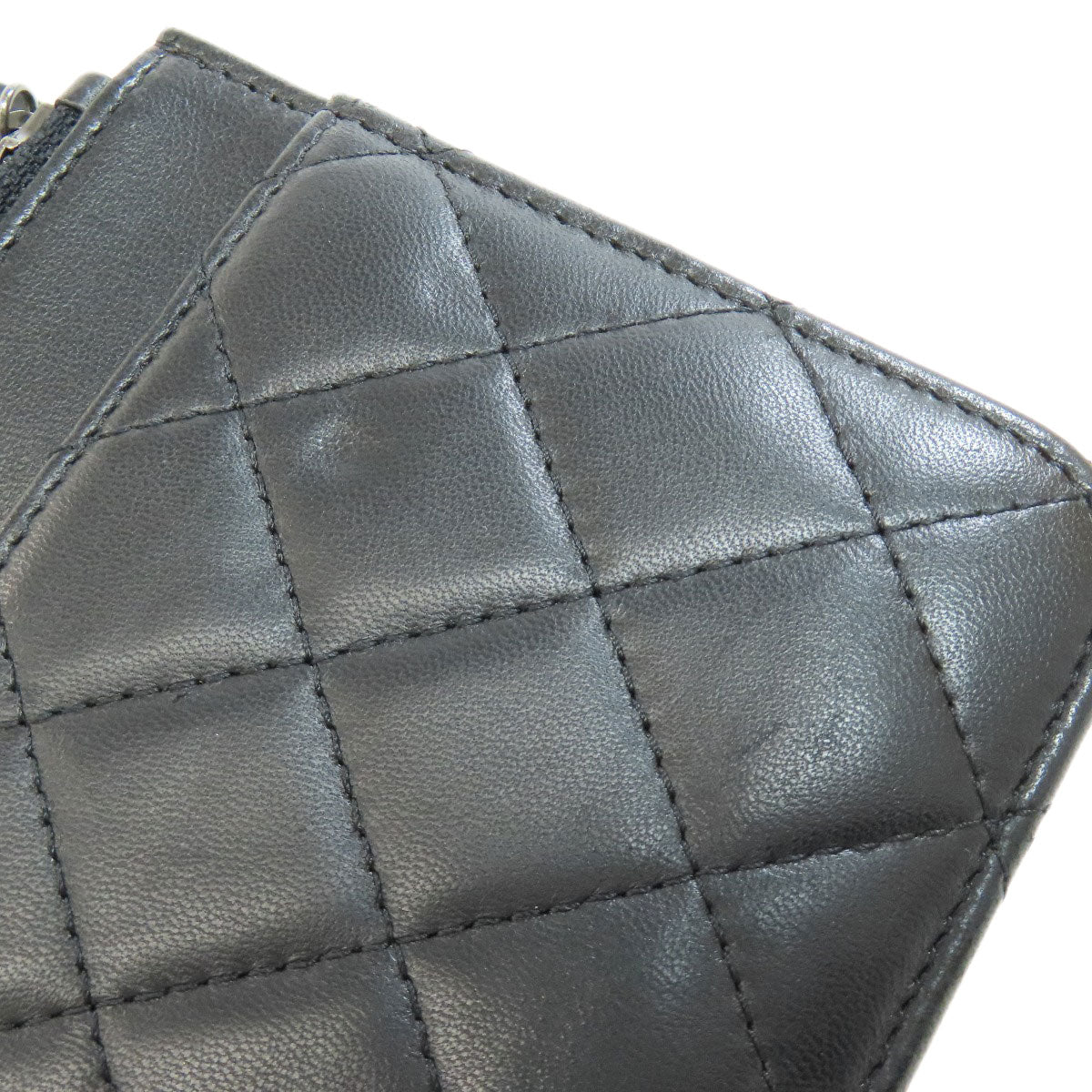 CHANEL シャネル チェーンウォレット ボーイシャネル シルバー金具 長財布（小銭入れあり） ラムスキン レディース 中古