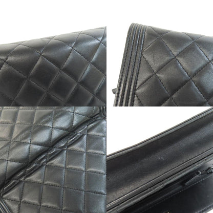 CHANEL シャネル チェーンウォレット ボーイシャネル シルバー金具 長財布（小銭入れあり） ラムスキン レディース 中古