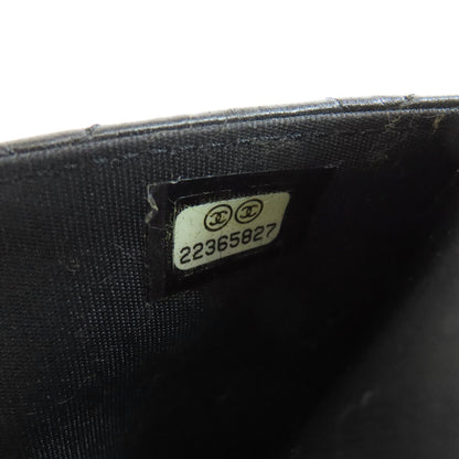 CHANEL シャネル チェーンウォレット ボーイシャネル シルバー金具 長財布（小銭入れあり） ラムスキン レディース 中古