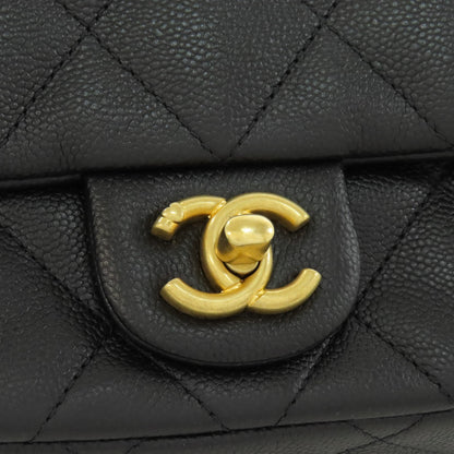 CHANEL シャネル チェーンショルダー ココマーク ゴールド金具 ショルダーバッグ グレインド カーフスキン レディース 中古