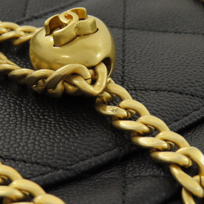 CHANEL シャネル チェーンショルダー ココマーク ゴールド金具 ショルダーバッグ グレインド カーフスキン レディース 中古