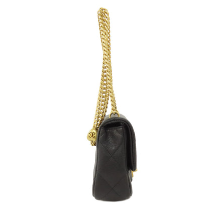 CHANEL シャネル チェーンショルダー ココマーク ゴールド金具 ショルダーバッグ グレインド カーフスキン レディース 中古