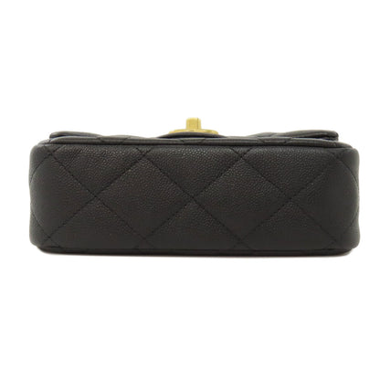 CHANEL シャネル チェーンショルダー ココマーク ゴールド金具 ショルダーバッグ グレインド カーフスキン レディース 中古