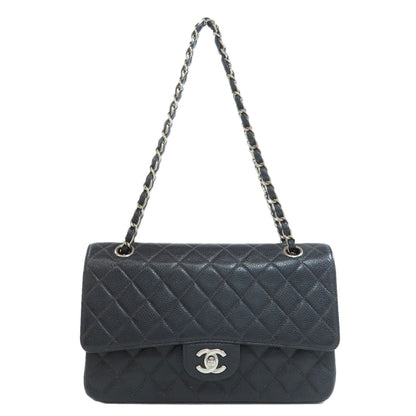 CHANEL シャネル チェーンショルダー マトラッセ シルバー金具 ショルダーバッグ グレインド カーフスキン レディース 中古