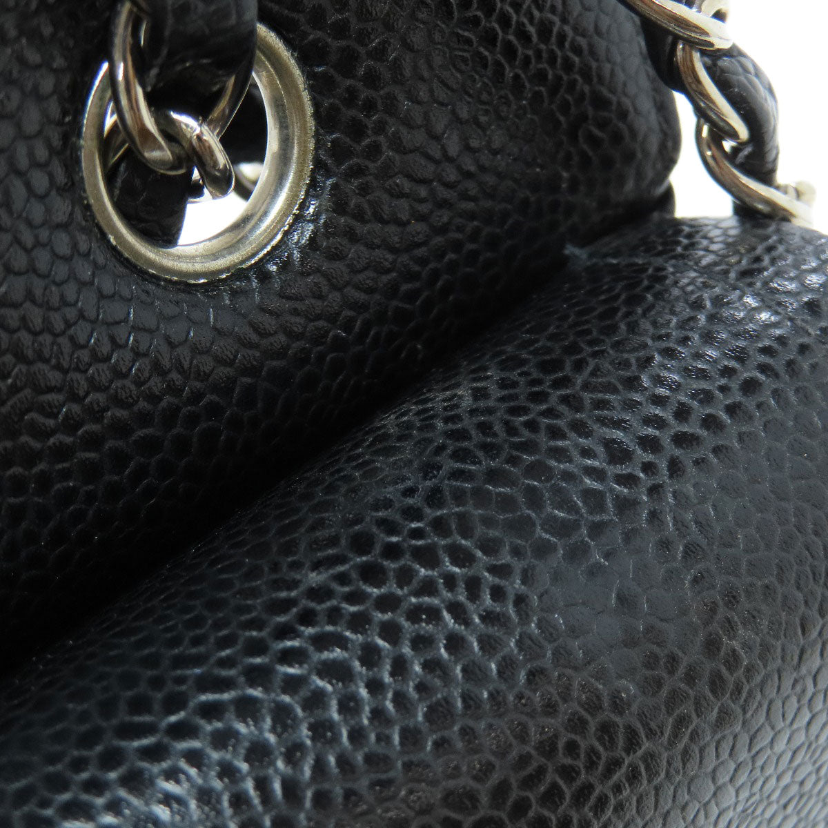 CHANEL シャネル チェーンショルダー マトラッセ シルバー金具 ショルダーバッグ グレインド カーフスキン レディース 中古