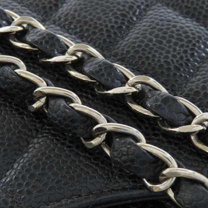 CHANEL シャネル チェーンショルダー マトラッセ シルバー金具 ショルダーバッグ グレインド カーフスキン レディース 中古