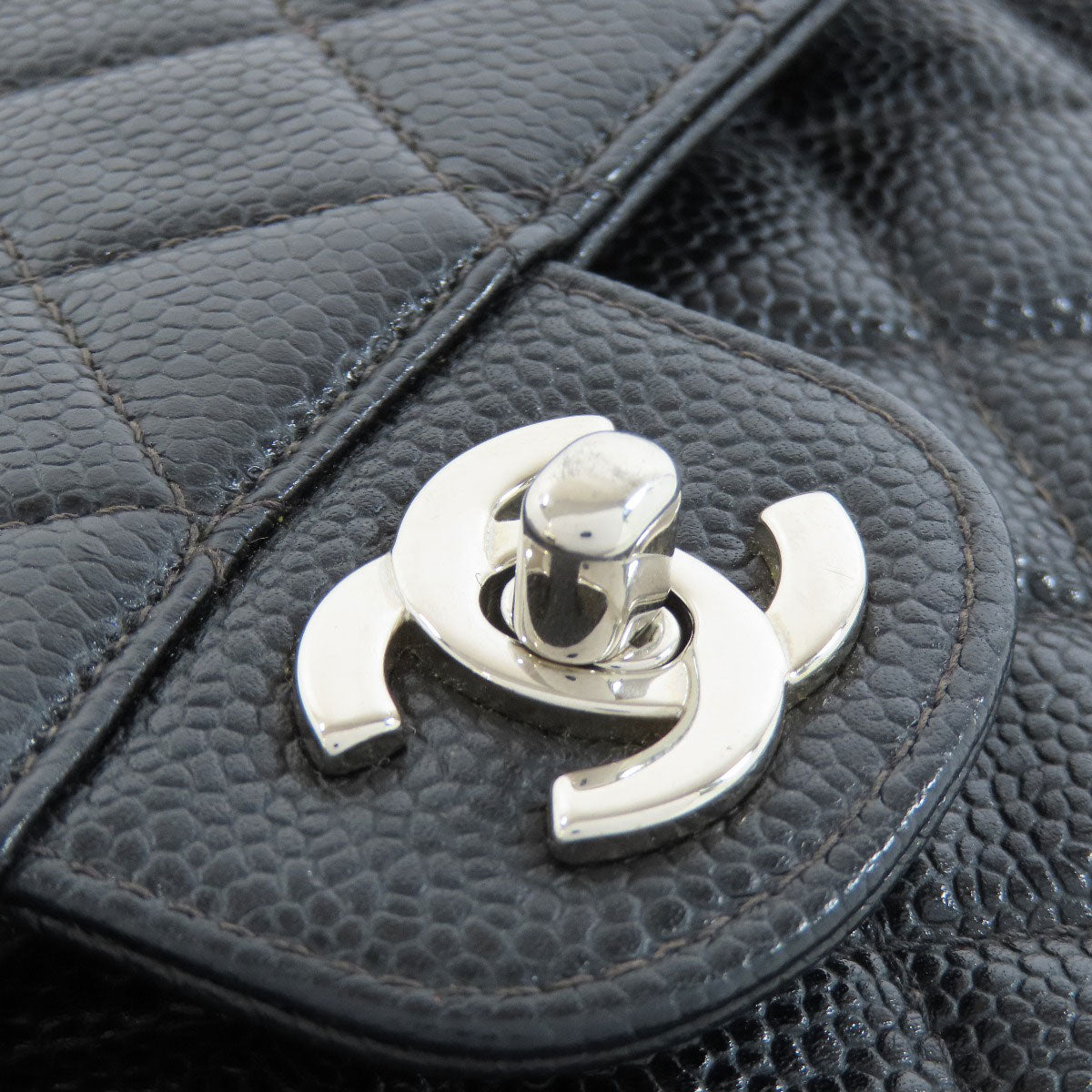 CHANEL シャネル チェーンショルダー マトラッセ シルバー金具 ショルダーバッグ グレインド カーフスキン レディース 中古
