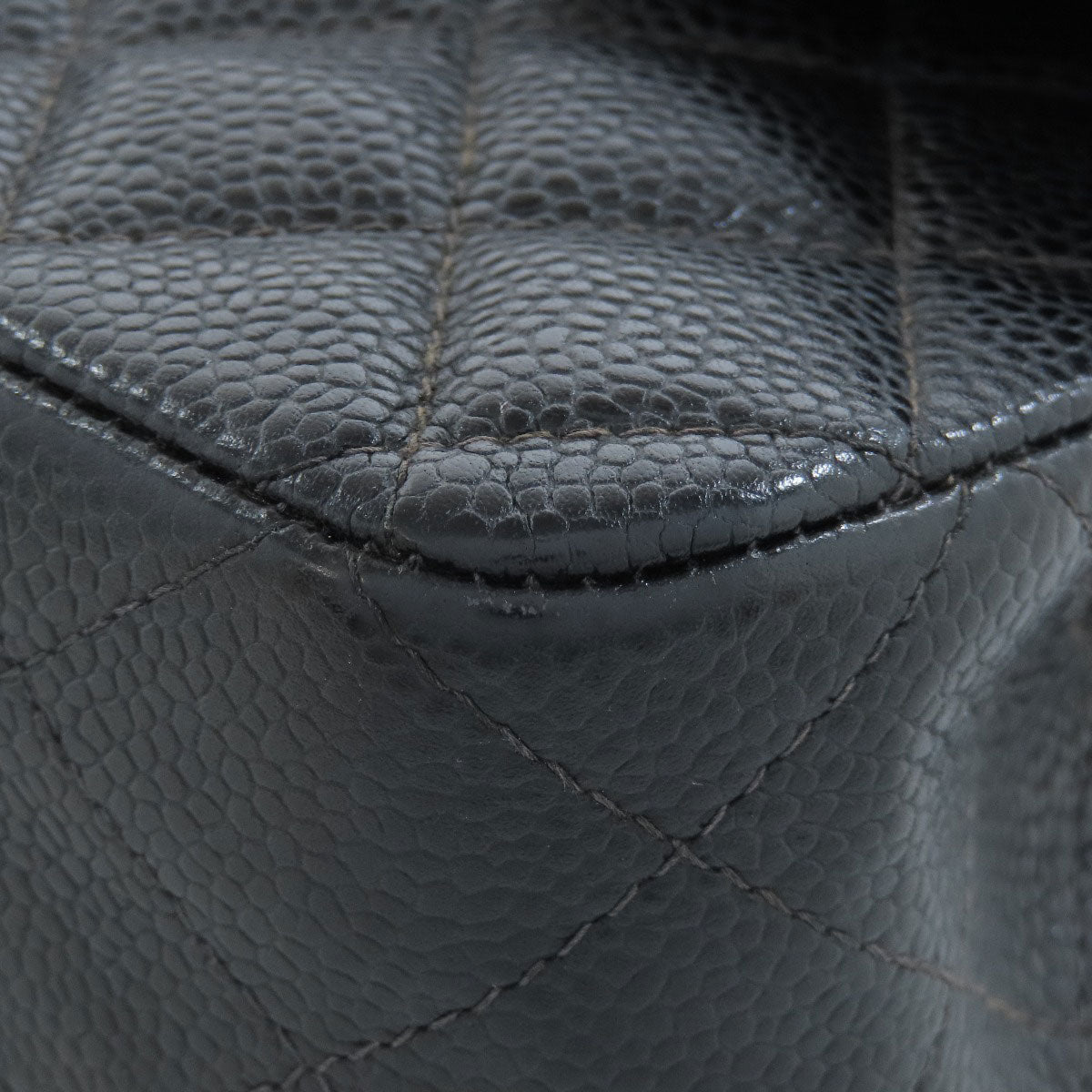 CHANEL シャネル チェーンショルダー マトラッセ シルバー金具 ショルダーバッグ グレインド カーフスキン レディース 中古