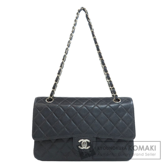 CHANEL シャネル チェーンショルダー マトラッセ シルバー金具 ショルダーバッグ グレインド カーフスキン レディース 中古