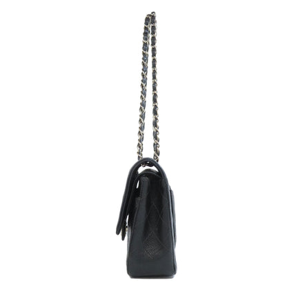 CHANEL シャネル チェーンショルダー マトラッセ シルバー金具 ショルダーバッグ グレインド カーフスキン レディース 中古