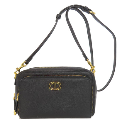 CHRISTIAN DIOR クリスチャンディオール カロ ダブルポーチ ショルダーバッグ カーフ レディース 中古