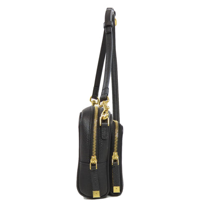 CHRISTIAN DIOR クリスチャンディオール カロ ダブルポーチ ショルダーバッグ カーフ レディース 中古