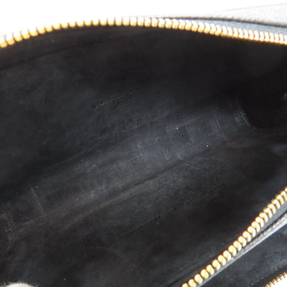 CHRISTIAN DIOR クリスチャンディオール カロ ダブルポーチ ショルダーバッグ カーフ レディース 中古