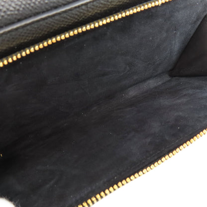 CHRISTIAN DIOR クリスチャンディオール カロ ダブルポーチ ショルダーバッグ カーフ レディース 中古