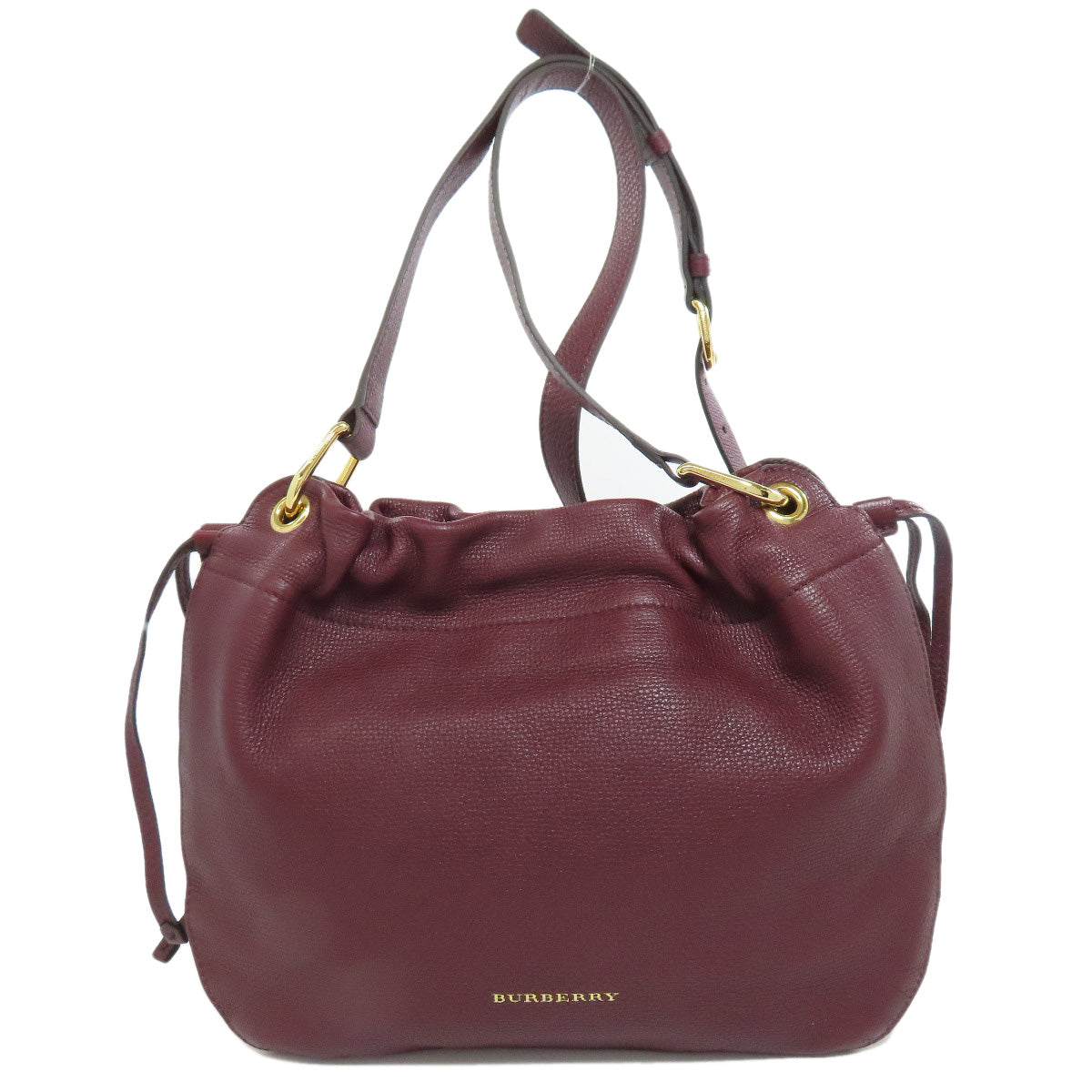 BURBERRY バーバリー ロゴ ショルダーバッグ レザー レディース 中古