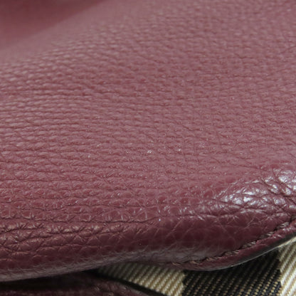 BURBERRY バーバリー ロゴ ショルダーバッグ レザー レディース 中古