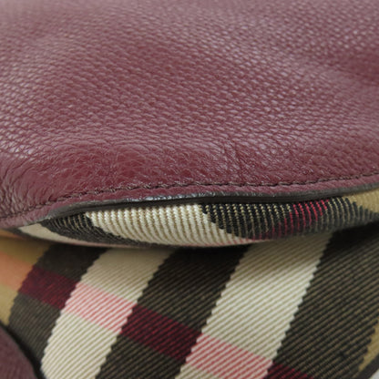BURBERRY バーバリー ロゴ ショルダーバッグ レザー レディース 中古