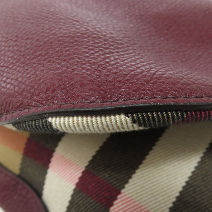 BURBERRY バーバリー ロゴ ショルダーバッグ レザー レディース 中古