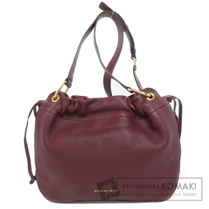BURBERRY バーバリー ロゴ ショルダーバッグ レザー レディース 中古