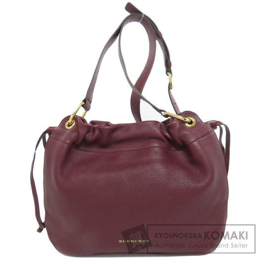 BURBERRY バーバリー ロゴ ショルダーバッグ レザー レディース 中古