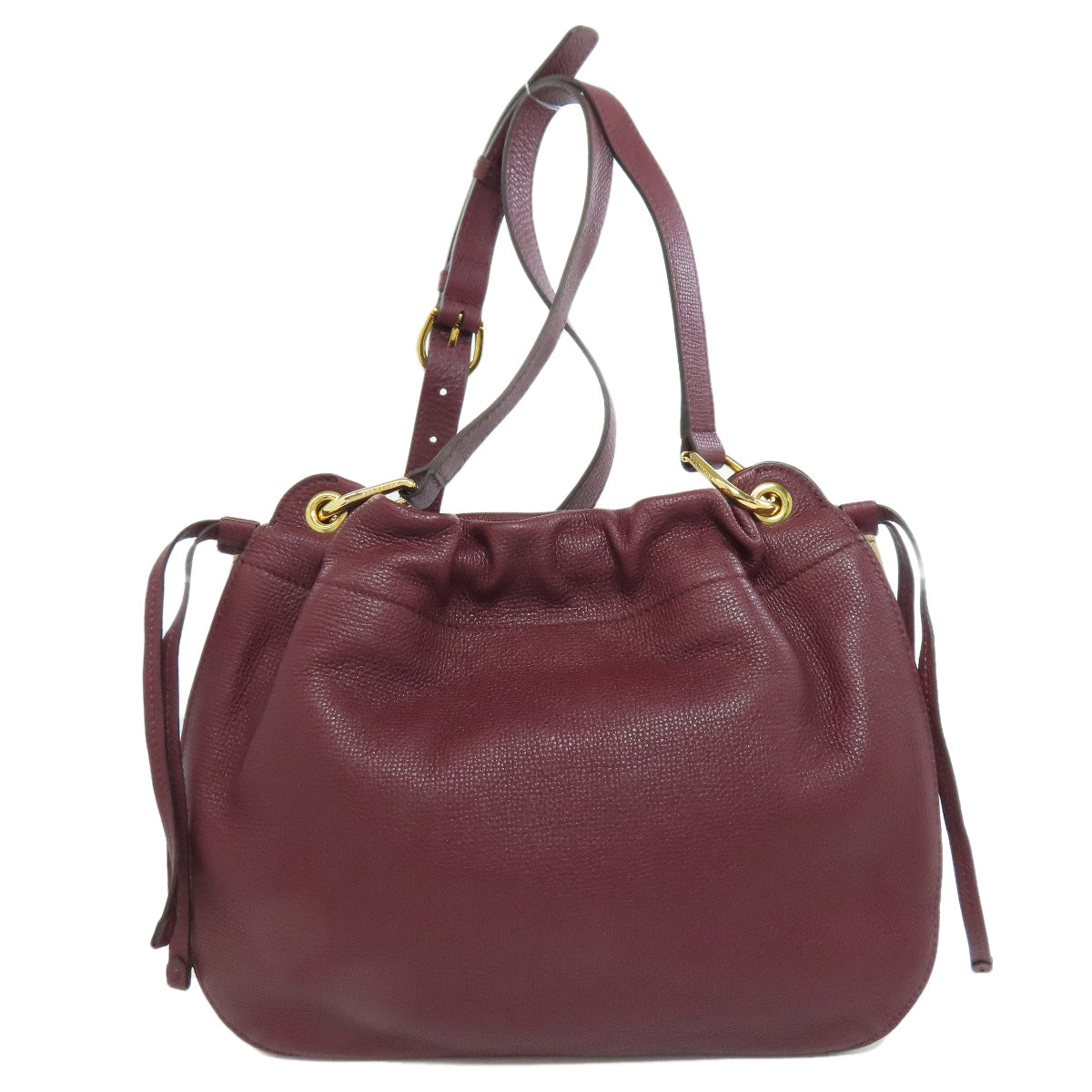 BURBERRY バーバリー ロゴ ショルダーバッグ レザー レディース 中古
