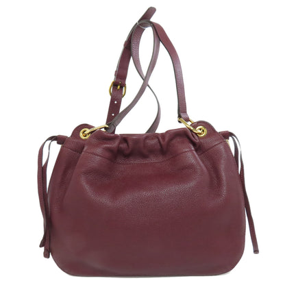 BURBERRY バーバリー ロゴ ショルダーバッグ レザー レディース 中古