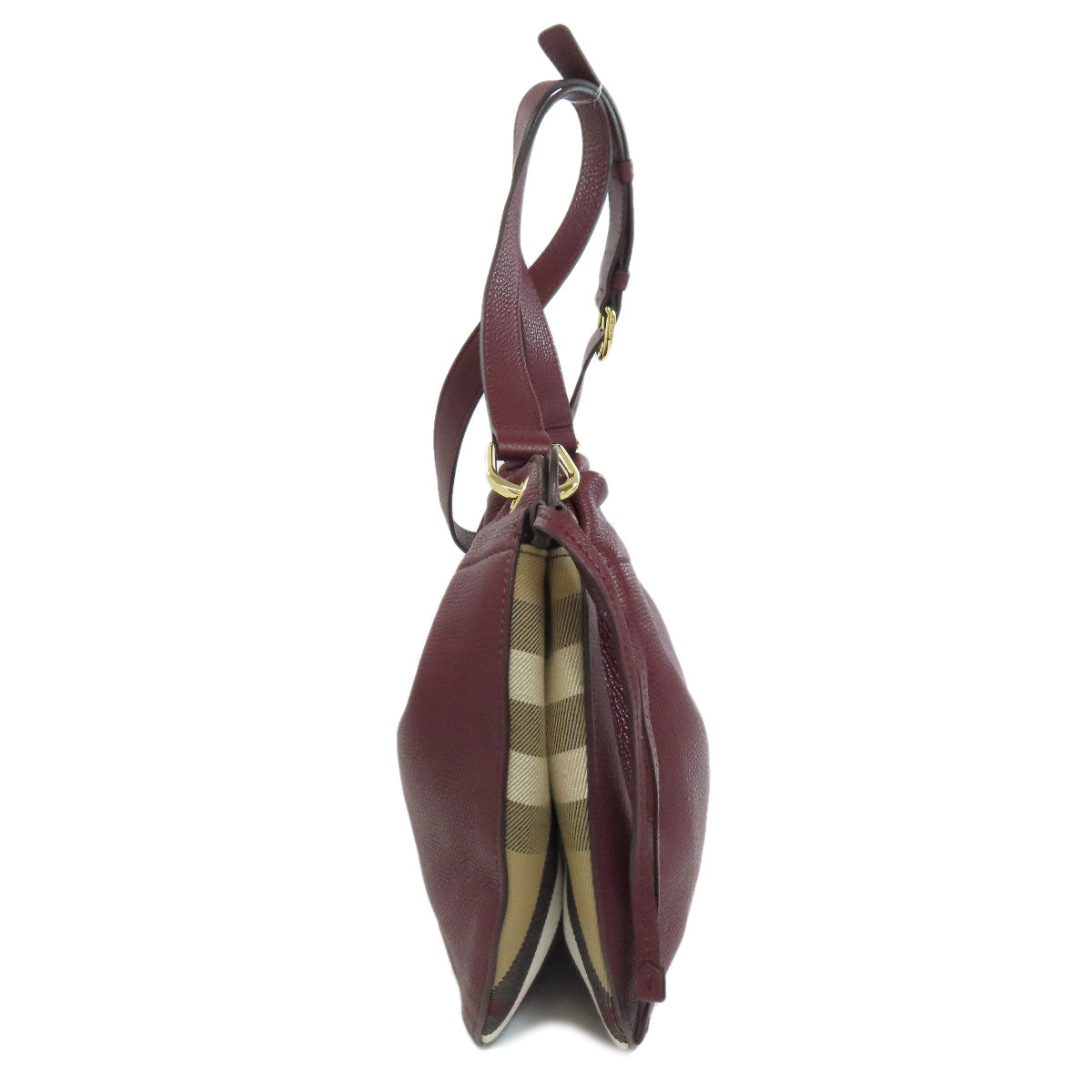 BURBERRY バーバリー ロゴ ショルダーバッグ レザー レディース 中古