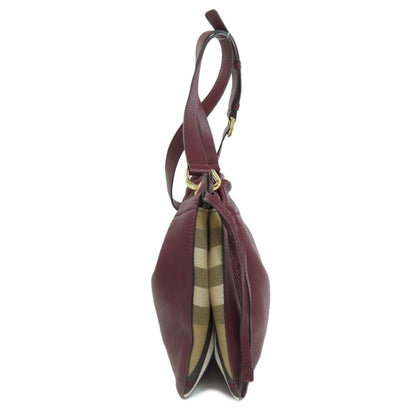 BURBERRY バーバリー ロゴ ショルダーバッグ レザー レディース 中古