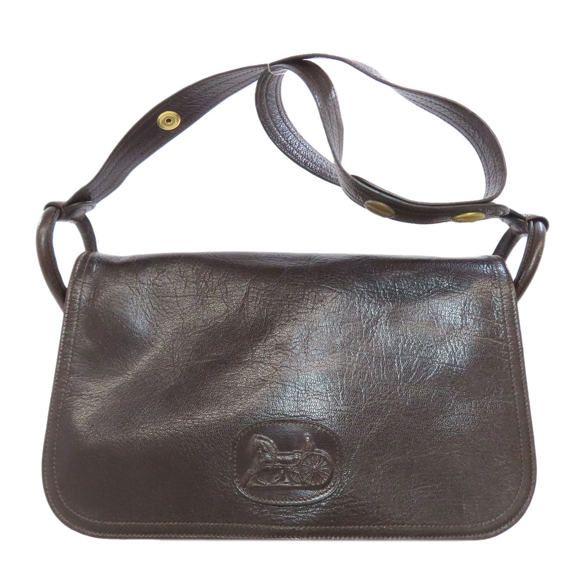 CELINE セリーヌ 馬車 ショルダーバッグ レザー レディース 中古
