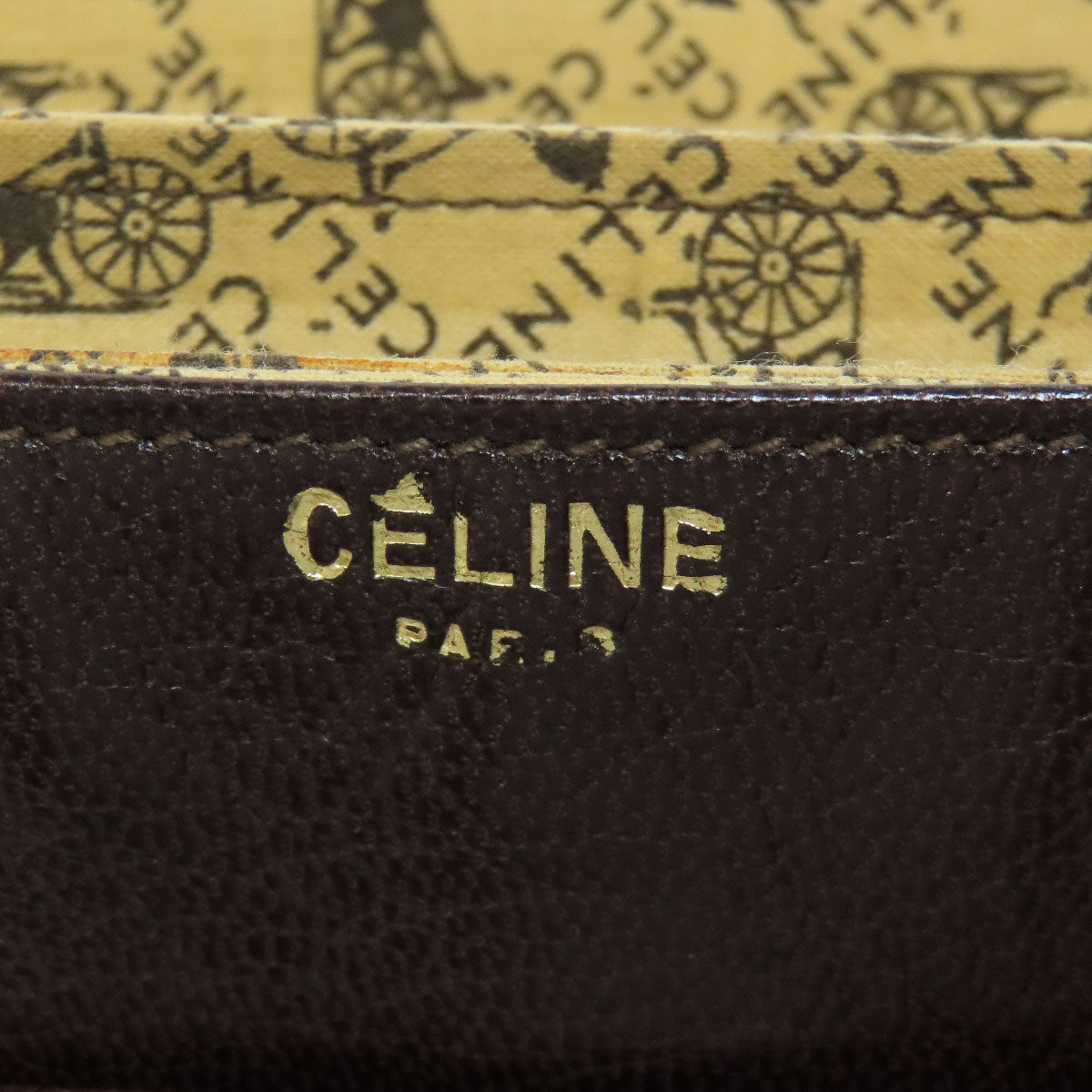 CELINE セリーヌ 馬車 ショルダーバッグ レザー レディース 中古