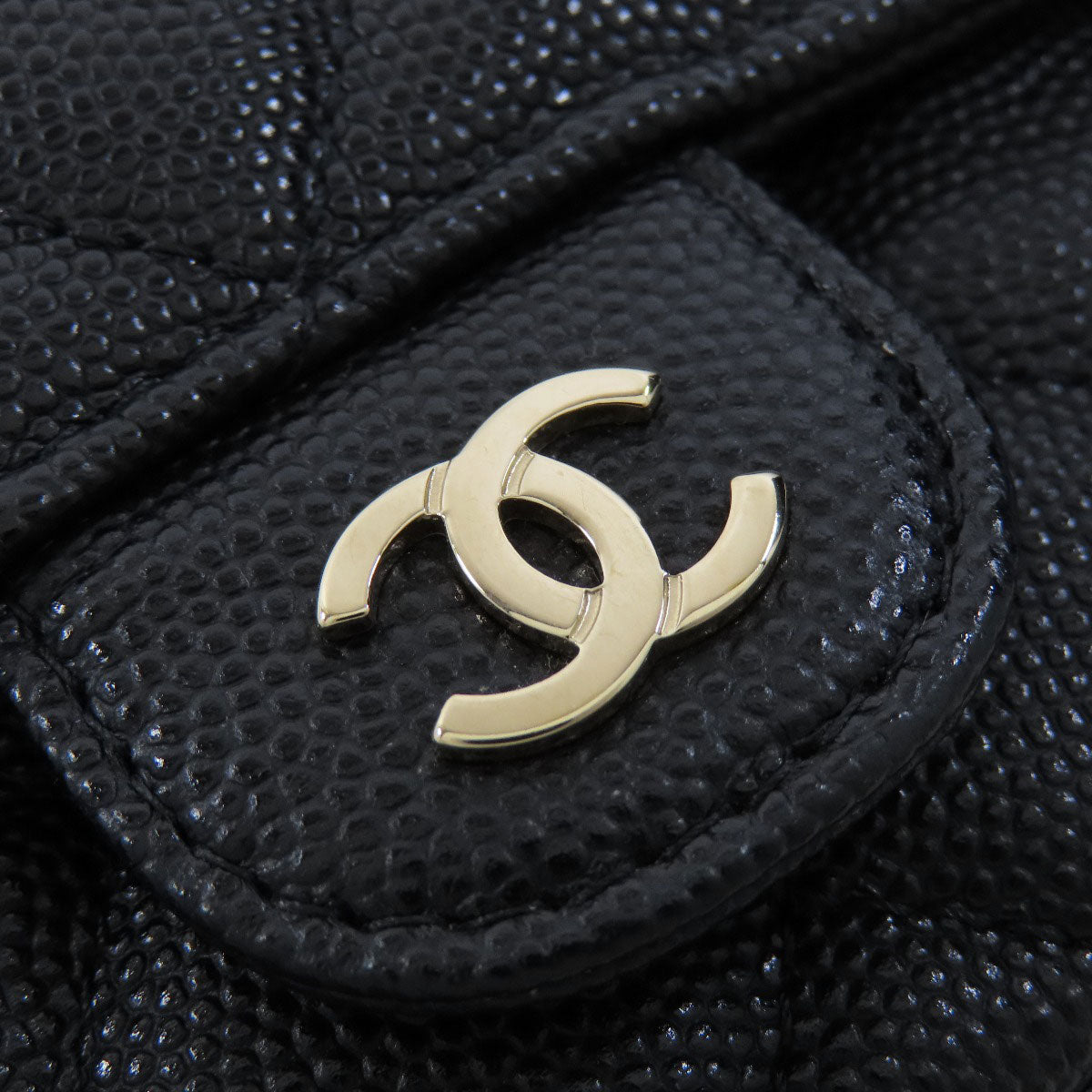 CHANEL シャネル チェーンショルダー マトラッセ ゴールド金具 ショルダーバッグ グレインド カーフスキン レディース 中古