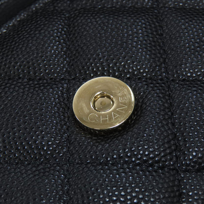 CHANEL シャネル チェーンショルダー マトラッセ ゴールド金具 ショルダーバッグ グレインド カーフスキン レディース 中古