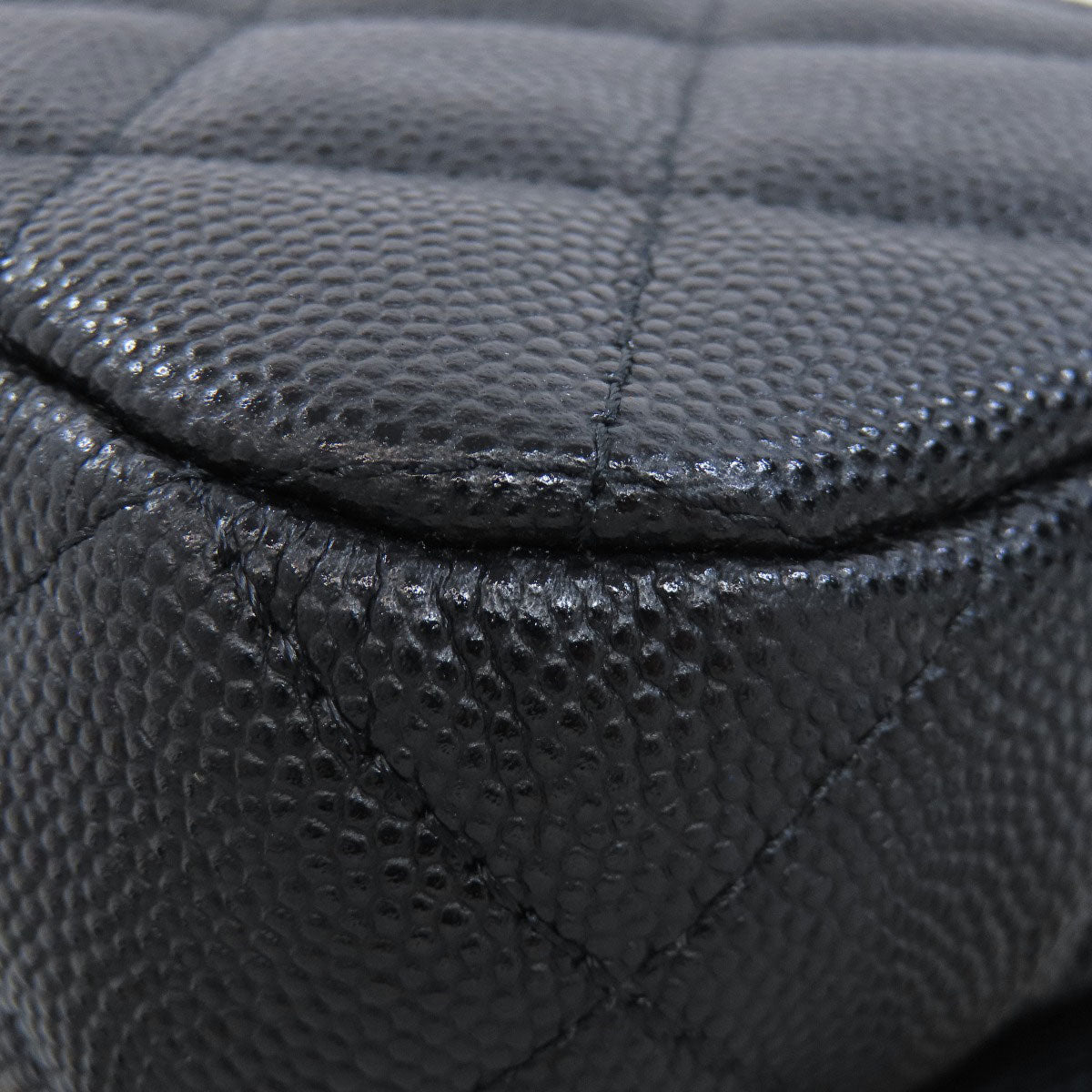 CHANEL シャネル チェーンショルダー マトラッセ ゴールド金具 ショルダーバッグ グレインド カーフスキン レディース 中古