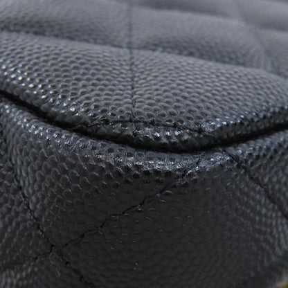 CHANEL シャネル チェーンショルダー マトラッセ ゴールド金具 ショルダーバッグ グレインド カーフスキン レディース 中古