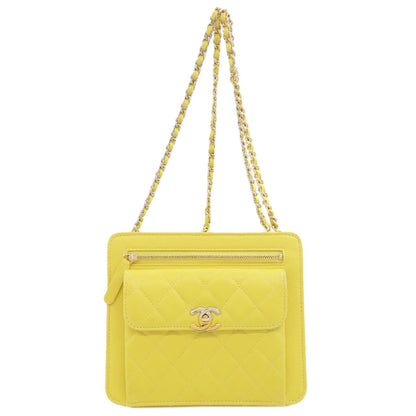 CHANEL シャネル チェーンショルダー シルバー金具 ゴールド金具 ショルダーバッグ ラムスキン レディース 中古