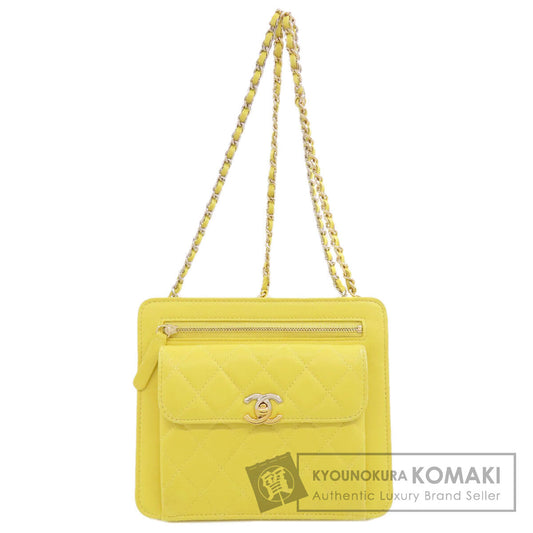 CHANEL シャネル チェーンショルダー シルバー金具 ゴールド金具 ショルダーバッグ ラムスキン レディース 中古