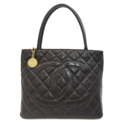 CHANEL シャネル 復刻トート ゴールド金具 トートバッグ グレインド カーフスキン レディース 中古