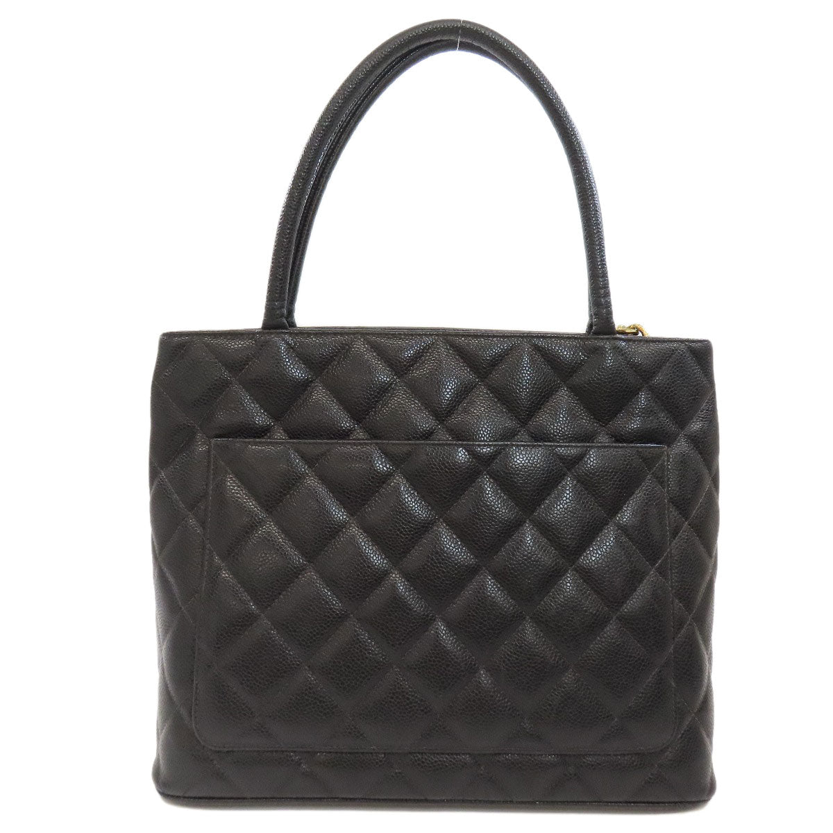 CHANEL シャネル 復刻トート ゴールド金具 トートバッグ グレインド カーフスキン レディース 中古